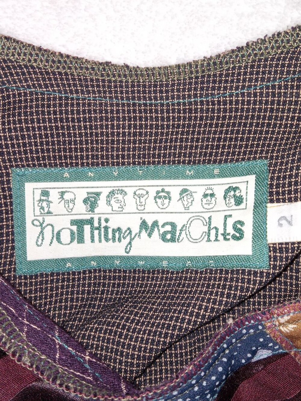 Nothing Matches USA Patchwork Boho Tunic Dress XL 2 Lagenlook Artsy Festival - Picture 10 of 14
